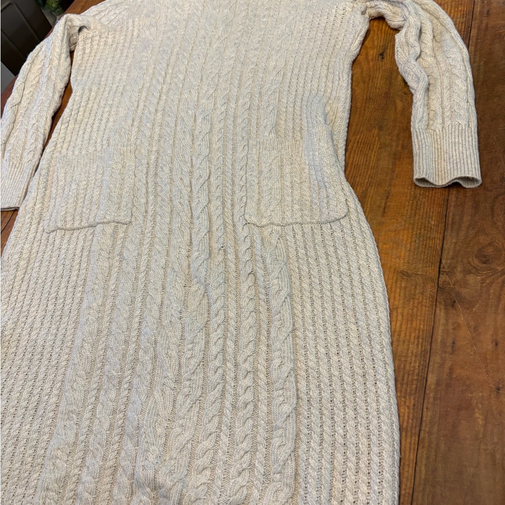 Rachel Zoe Ivory Knit‎ Long Sleeve Dress - Picture 2 of 9